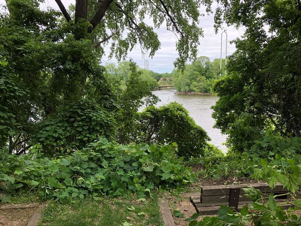 View of Mississippi River from North Loop playground